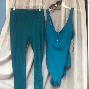 Christina blue swimsuit